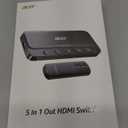 acer HDMI Switch 5 in 1 Out [4K@60Hz, HDMI 2.0, HDCP 2.3, HDR] Switcher with Remote, Supports DTS, Dolby, Work for PS5/Xbox/Switch/Roku/TV Stick/Projector (Grey)