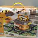 Toy Car Track Storage Playset - Toddler Toys for Ages 2-4, Car Track Set Including 12 Diecast Cars, PlayMat, Race Tracks, Car Ramp, Kids Birthday Gift for 2 3 4 5 Year Old Boys, Medium to Large