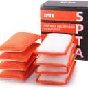 SPTA Car Interior Scrubbing Sponge, 8Pcs Scrub Ninja, Microfiber Car Wax Applicator, Car Wash Sponges for Car, Boat, Wood, Marble and Motorcycle, 6in x 3.3in x 0.8in