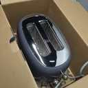 Smeg 50's Style Retro Aesthetic 2 Slice Toaster 6 Presets Extra Wide Slots Grey, TSF01GRUS