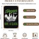 Cluck Vintage Vegans Chicken Metal Signs Vintage Bar Garden Bathroom Kitchen Pubs Man Cave Gift 8x12inch