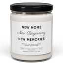 WITH MEMORIES-New Home Candle – New Home, New Beginning, New Memories | Housewarming Gift for Homeowners, New Apartment, Moving Celebration