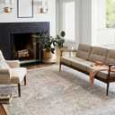 Loloi Chris Loves Julia Jules Collection JUL-07 Natural/Ocean 2'-0'' x 5'-0'', .13" Pile Height, Accent Rug