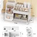 Anylady Large Capacity Makeup Organizer Countertop with Makeup Brush Holder for Vanity, Thickened Material, Bathroom Countertop Organizer Skin Care Perfumes Storage, Teen Girl Gifts for 13-25 Year