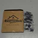HOMOTEK 8 Pack Hinge Pin Black Door Stopper,Adjustable Deluxe Heavy Duty Door Stopper 2-1/2"x1-3/4,with Black Rubber Bumper Tips