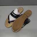 Women's Anji Flat Sandal, Navy, 11W