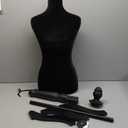 Mannequin Body Dress Form Torso Female Manikin 49.6-63.4 Inch Height Adjustable Wooden Tripod Stand High Density Foam Portable Display Mannequin (Black, 49.6-63.4 Inches)