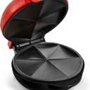 Nostalgia Taco Tuesday Quesadilla Maker  Fits up to 5-Inch or Street Taco Sized Tortillas - 6-Wedge Cooking Surface - Perfect for Beef, Chicken, Veggie,& Cheese Quesadillas - Red
