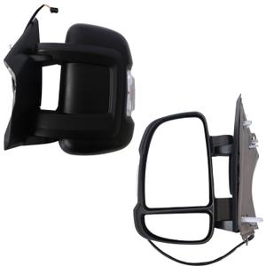 Topraco Passenger Side Mirror fit for Ram Promaster 1500/2500/3500 2014-2024 with Power Heated Turn Signals Light short arm Replace CH1321376(8Pins)