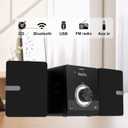 Compact Stereo System Speakers with CD Player, Bluetooth, FM Radio, Aux-in, USB-in, Earphone Jack, DSP-Tech, Remote, 30W Crisp-Sound Shelf Stereo System for Home (LP-886)