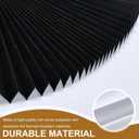 Pleated Blinds Adhesive No Drill Adjustable Height with Clips Cordless Full Blackout Window Shades for Bedroom Windows Renters Temporary Use Curtain Adhesive Type_Rectangular_35"W x 59"H_8Pcs