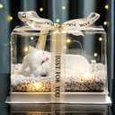 Adorable Soft Plush and Gifts - Inches Stuffed Animal Plush -Send Beautiful Square Gift Bag Cute Toy Gift for Boys and Girls,Christmas Birthday (White Cat)
