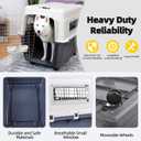 Elevon Plastic Kennels, Plastic Dog Crate, Airline Approved Pet Carrier for Dogs and Cats Longer Traveling, M