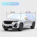 Half Car Cover for SUV, Waterproof & Dustproof & Snowproof Automotive Windshield Covers, All-Weather Auto Sun Protection with Reflective Straps, 161.4" Vehicle Sunroof Cover (SUV)