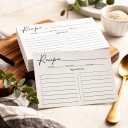 2 x GardenCity Recipe Cards, 4x6 Recipe Cards for Bridal Shower and Weddings, Single-Sided, 50 Pack, Minimalist
