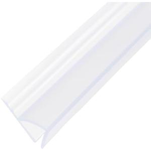 uxcell Shower Door Side Seal, WidenH-Type Shower Door Sweep for 1/4" Glass 86.5" Long Silicone Frameless Glass Door Seal Strip, Stop Shower Leaks, Clear