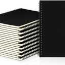 Yahenda Spiral Notebook Bulk A5 Journal Lined 8.3'' x 5.5'' Writing Composition Paper Small Notepad Subject Notebook for Students Office Business Back to School Supplies(Black Color,18 Pcs)