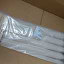 PLUVAVA 5 PCS 33 Inch White Paper Umbrella and 5 PCS Folding Handheld Fans Paper Parasols Large Chinese Japanese Oiled Umbrella DIY Painting Carfts for Wedding Props Bridal Party Décor (5 PCS)