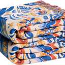 LUTBM Boho Throw Blanket for Bed Cotton Spring Blankets Twin Size for Bedroom Living Room All Season Lightweight Floral Bird Embroidery Breathable Quilt for Couch Sofa Chair 60"x80" Home Decor