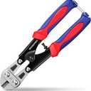 WORKPRO Mini Bolt Cutter 8-inch, Spring Loaded Small Heavy Duty Wire Cable Cutter, Snips Clippers with Soft Anti-Slip Handle8-inch/210mm