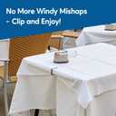 12Pcs Picnic Tablecloth Clips for Outdoor Tables - Stainless Steel Large Table Cloth Clip, Fits for 2.5 Thick Tables, Metal Clamps for Picnic Table Clips, Dining Table Cloth Holder