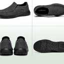OrthoComfoot Men's Orthopedic Comfortable Slip-On Shoes with Arch Support, Orthotic Loafers for Plantar Fasciitis, Canvas Leisure Vintage Flat Walking Shoes for Foot and Heel Pain Relief (Gray, Size 12)