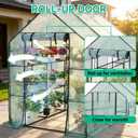SUNGIFT Greenhouse for Outdoors 56 x 85 x 77 Inch, Walk-in Outdoor Greenhouses, Portable Green House 3 Tiers 20 Shelves for Garden, Patio, Backyard, Green