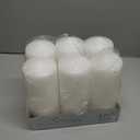 Stonebriar Unscented White Tall Pillar Candles, 65 Hour Burning Candle Pillars, Perfect for Decor, Weddings, Emergencies 3" X 6", 6 count