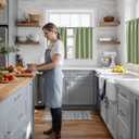 RYB HOME 100% Blackout Short Curtains for Small Window, Thermal Insulated Total Room Darkening Noise Reducing Curtains for Kitchen Bathroom Basement, 42 inches Wide by 36 inches Long, Sage Green
