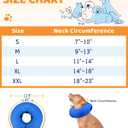 Supet Inflatable Dog Cone for Dogs to Stop Licking, Dog Neck Donut Collar Recovery E Collar to Stop Licking, Soft Pet Cone for Large Dogs (Blue, L)