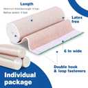 AZEN Premium 5 Pack Elastic Bandage Wrap 6 Inch, Compression Wrap Bandage for Legs, Ankle, Knee, Tummy, Body, Latex-Free, Lymphedema Wraps for Legs