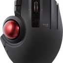 ELECOM Trackball Mouse Wireless, Ergonomic Mouse, 3 Device Connection, Wired (USB), Bluetooth, Track Ball Mouse, Thumb Control, Compatible for PC, Laptop, Mac, Windows, macOS, EX-G Pro (M-XPT1MRXBK)