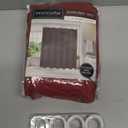 Americanflat 71x74 Solid Burgundy Shower Curtain - Water-Resistant Long Shower Curtain with Durable Metal Grommets and 12 Hooks - 100% Polyester