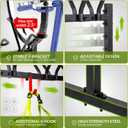 Sttoraboks 3 Bikes Floor Stand, Adjustable Bicycle Parking Rack with Hook for Garage, Indoor, Outdoor, Metal Cycle Storage Organizer Rack for Mountain, Road and Kids Bikes, Max Tire Width 2.5, Black