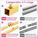 Fomcet Metal Arch Backdrop Stand Set of 3 Gold Wedding Arch Stand 7.2FT & 6.6FT & 6FT Arched Backdrop Frame for Birthday Party Baby Shower Graduation Ceremony Decoration