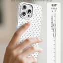 3 x Compatible with iPhone 16 Pro Case, with Polka Dot Aesthetics Design Simple Case for Women Girl, Cute Fashion Soft TPU Slim Protection Phone Case for iPhone 16 Pro 6.3'' - White