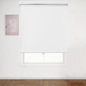 100% Blackout Window Shades,Thermal Roller Blinds,Spring Lift Blinds,roll up Shades for Windows Blackout,White Retractable Curtains,UV Protection, 47in