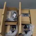 Plustool 8 Pack Matte Black Door Handles, Passage Door Levers for Hallway & Closet, Interior Keyless Door Knobs Heavy Duty Square NonLocking Handlesets(2.0lb), Reversible for Left & Right Sided Doors