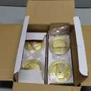 Gold Pocket Door Hardware with Color Indicators Round Pocket Door Lock Privacy Pocket Door Latch Pocket Door Handles for Bathroom, 2 Pack