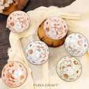 Japanese Lucky Cat Ceramic Bowl Set  4.5-Inch Porcelain Bowls with Fortune Cat Design, Perfect for Rice, Soup, Salad, and Snacks (Set of 4)