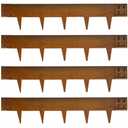 Corten Steel Edging Steel Landscape Edging Garden Bed Metal Border Edge Rusted Rustic Patina 40 Inch Strips 8 Inch Depth for Yard Lawn Outdoor Flower Plant Vegetable 6 pcs by GZGNEEVL