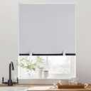 RYB HOME Full Blackout Cordless Roller Shades Cuttable for Window and Door with 2 Magnetic Tie Backs, No Drill Privacy Blinds with Customizable Width for Bedroom, Greyish White, W36xL72, 1 Panel