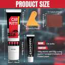 Auto Body Filler, Car Scratch Repair Kit, 100g Car Filler & 10g Hardener, Sandpaper, Scraper, Harden without Cracking, Quick-Drying Suit for Car, Boat, Metal, Fibreglass Paint Scratch Removal Repairs