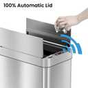 iTouchless 13 Gallon Wings-Open Lid Sensor Kitchen Trash Can | Odor Filter