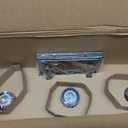 KSANA Farmhouse Bathroom Light Fixtures, 3-Light Rustic Vanity Lights for Bathroom with Clear Glass Shade, 20'' Faux Wood Bathroom Lighting Lights Over Mirror (Wooden Texture and Weathered Rust)