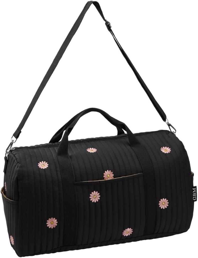 GoBabyMart Women’s Travel Duffel Bag – Large Weekender & Overnight Travel Bag with Wet Pocket, Carry-On Friendly, Ideal as Hospital or Maternity Bag for Labor and Delivery