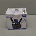 Karaoke Machine,Portable Bluetooth Speaker with 2 Wireless Microphone for Adults & Kids with LED Lights, Karaoke Microphone with PA System Supports USB/TF/AUX,Gift for Party (Black)