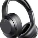 Active Noise Cancelling Headphones, Upgraded Wireless Bluetooth Headphones Over Ear with ENC Mic, HiFi Stereo Deep Bass, Noise Canceling Headphones Lightweight, BT 5.4, for Travel/Office/Home, Black