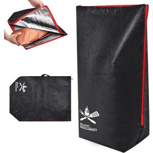 BBQ Blanket for Resting Meat, Smoker Meat Resting Blanket, Reusable Smoker Grilling Meat Insulated Resting Bag with Wide Mouth for Large Briskets, Pork Shoulders, Turkeys (21in)