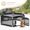 Simple Deluxe 24" 6-Panel Dog Playpen, Durable Pet Playpen with Secure Locking Door for Puppies & Small/Medium Dogs, Portable & Foldable Pet Fence, Black